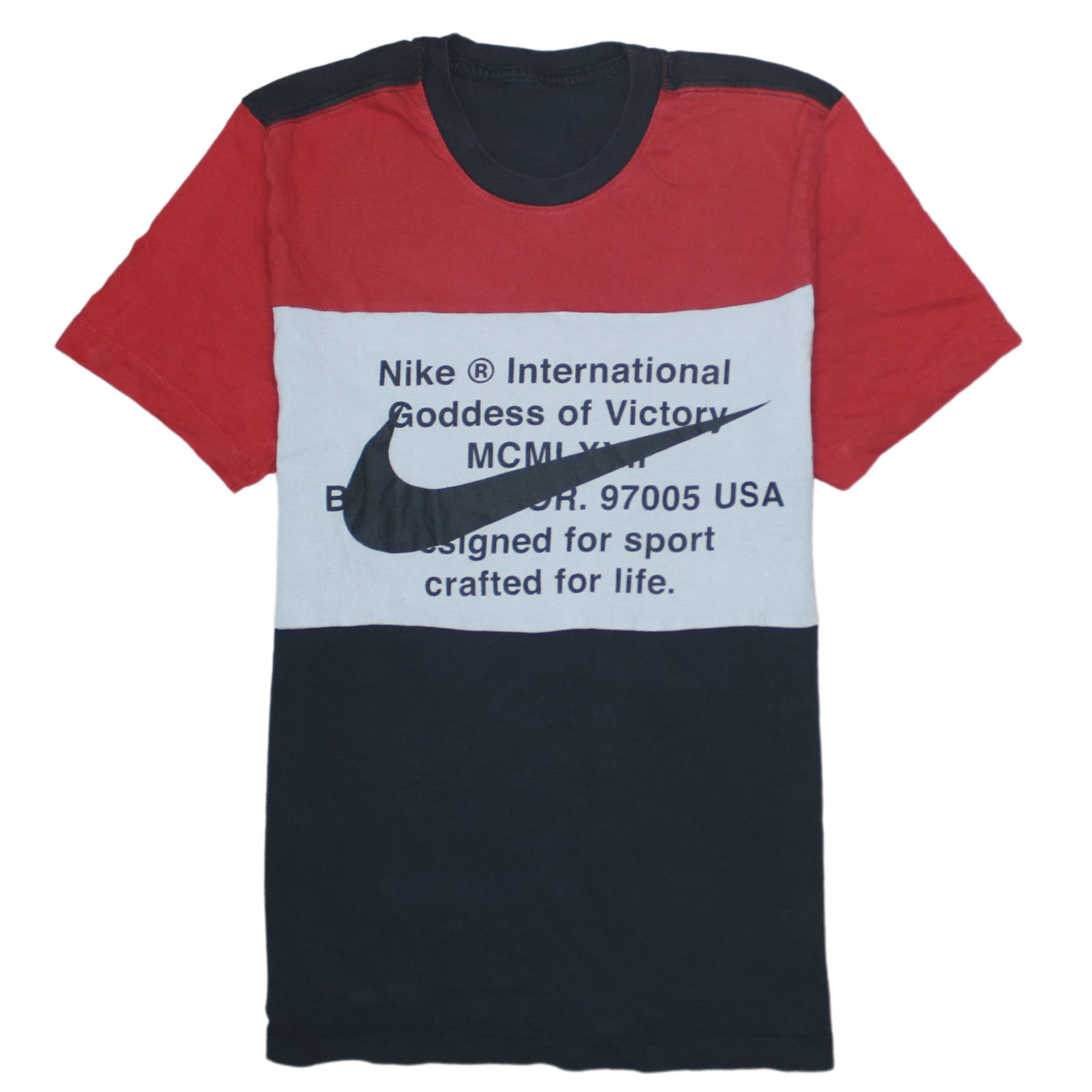 black nike shirt red logo