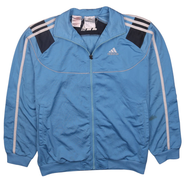 Adidas 90's Retro Track Jacket Full Zip Up Sweatshirt Large Blue