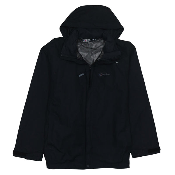 Berghaus 90's Hooded Full Zip Up Windbreaker Medium  Black