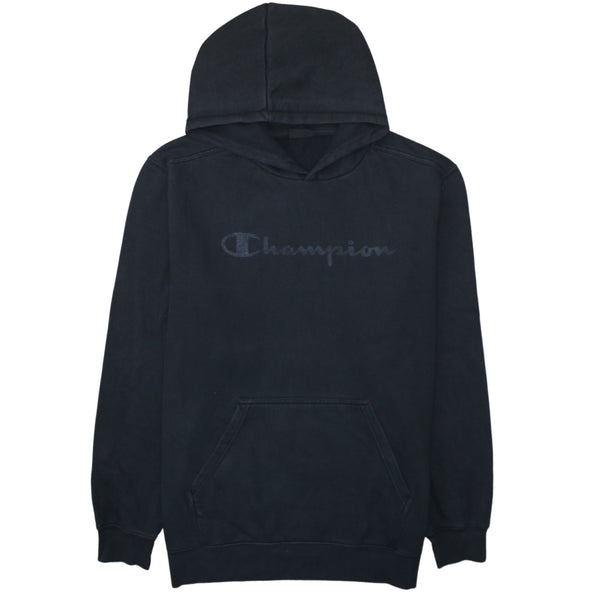 Champion Black Hoodie Men’s XLarge Embroidered Front Logo Front Pocket Pullover Sweatshirt
