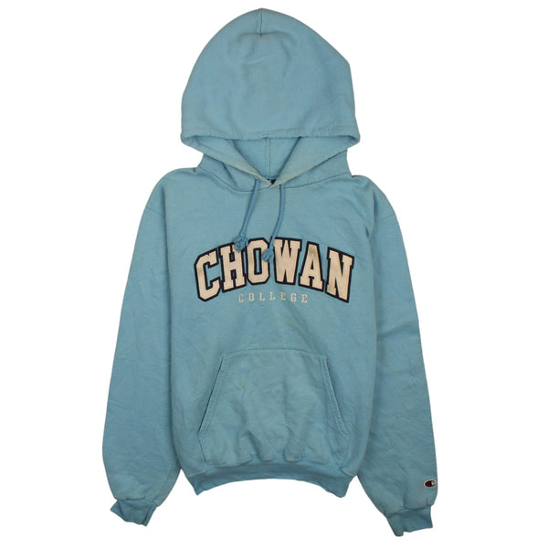 Champion 90s Chowan College Blue Hoodie Mens Small Pullover Vintage