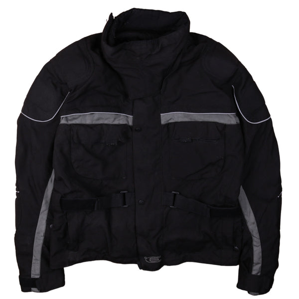 Active 90's Heavyweight Full Zip Up Windbreaker Large Black