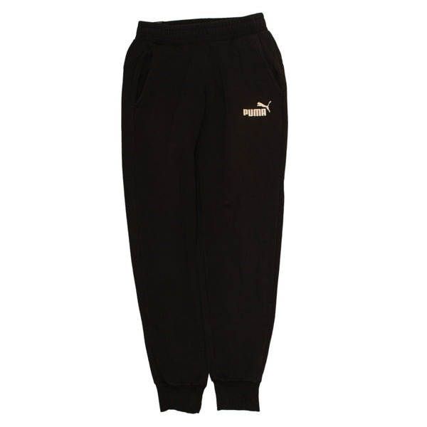 Puma 90's Elasticated Waistband Drawstrings Joggers / Sweatpants Small Black