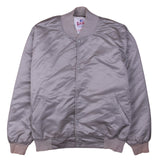 Game 90's Ribbed Neck Button Up Bomber Jacket XXLarge (2XL) Grey