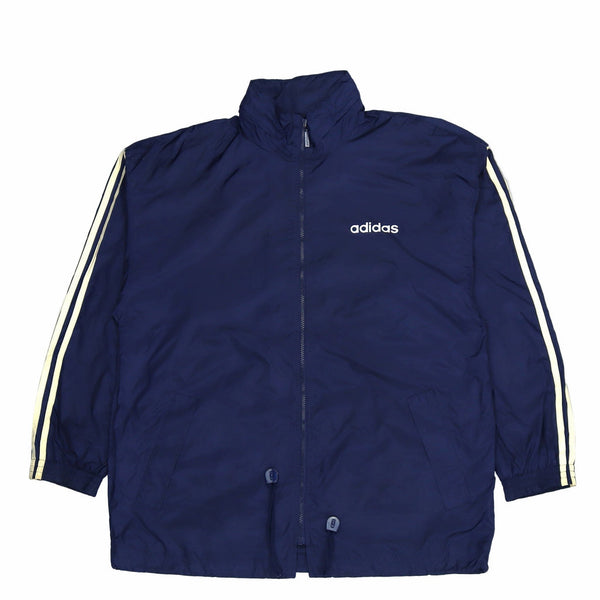 Adidas 90's Spellout Puffer Zip Up Windbreaker XLarge Blue