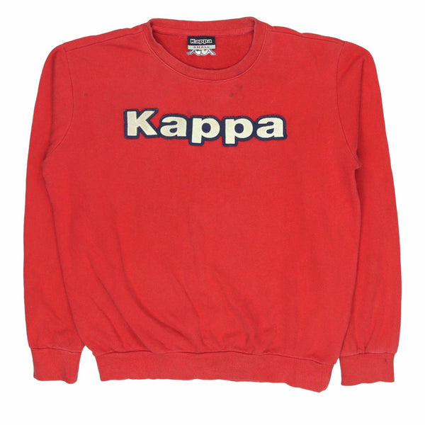 Kappa 90's Spellout Crewneck Sweatshirt Small Red