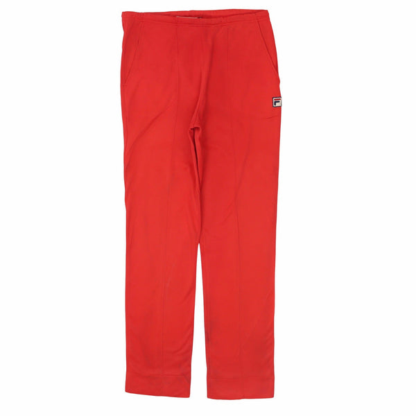 Fila 90's Drawstring Elasticated Waistband Joggers Trousers 28 x 30 Red