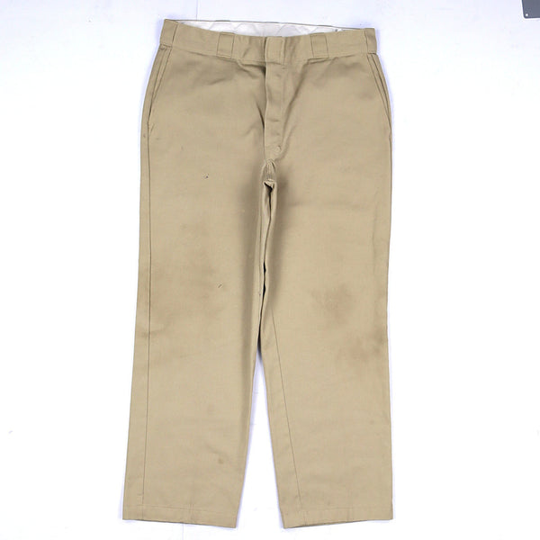 Dickies 90's Chino Baggy Trousers 36 x 30 Tan Brown