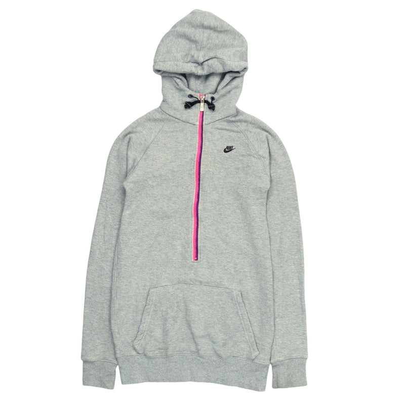 Nike 90's Quarter Zip Swoosh Hoodie XSmall Grey