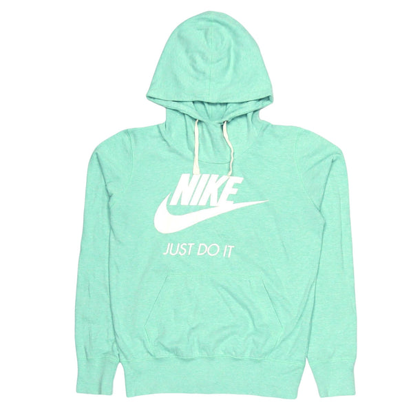 Nike 90's Spellout Pullover Hoodie Medium Green