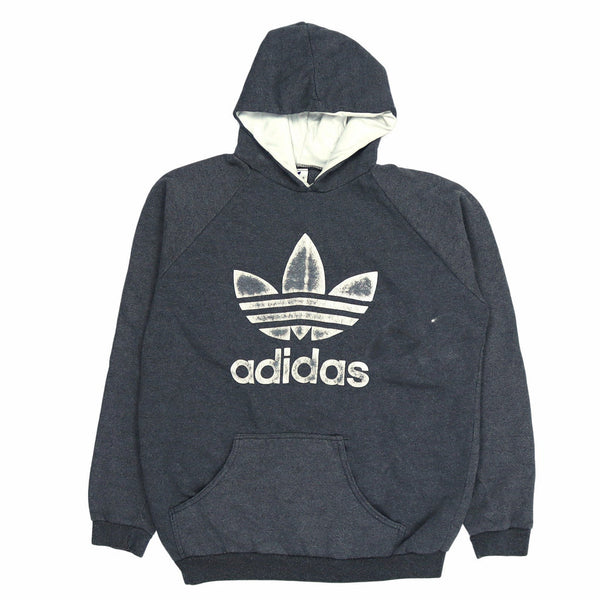 Adidas 90's Spellout Pullover Hoodie Medium (missing sizing label) Grey