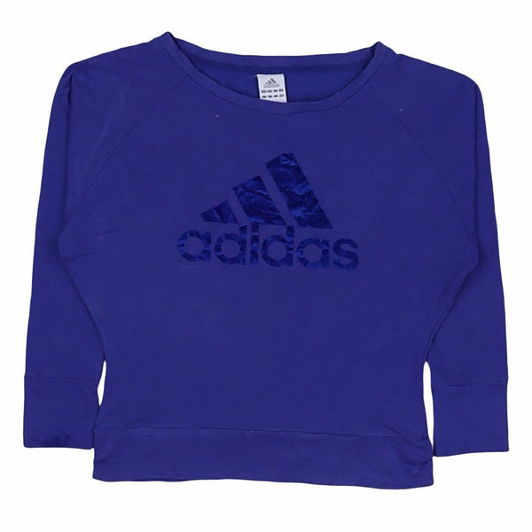 Adidas 90's Spellout Crewneck Sweatshirt Large Navy Blue