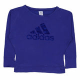 Adidas 90's Spellout Crewneck Sweatshirt Large Navy Blue