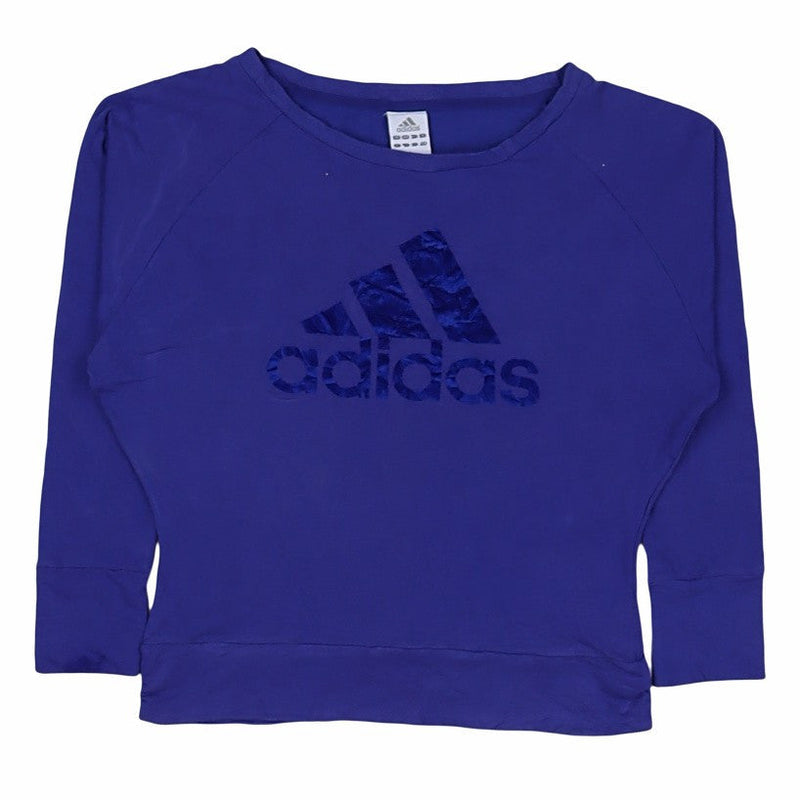 Adidas 90's Spellout Crewneck Sweatshirt Large Navy Blue