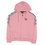 Umbro 90's Spellout Zip Up Hoodie Medium Pink