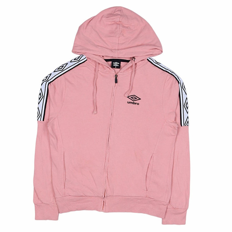 Umbro 90's Spellout Zip Up Hoodie Medium Pink