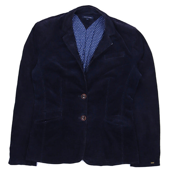 Tommy Hilfiger 90's Suede Button Up Blazer Small (missing sizing label) Blue