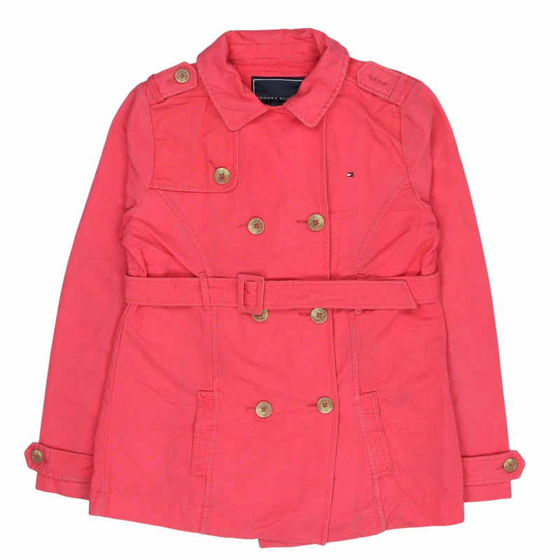 Tommy Hilfiger 90's Button Up Trench Coat XLarge Pink