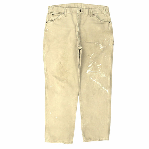 Dickies 90's Cargo Carpenter Baggy Workwear Pants Jeans 36 x 36 Beige Cream