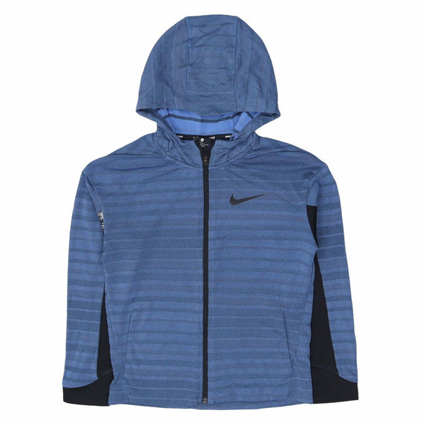 Nike 90's Swoosh Zip Up Hoodie Medium Blue