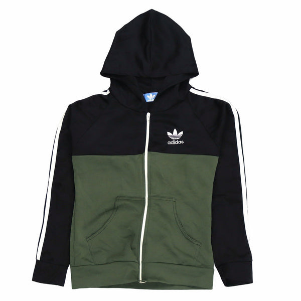 Adidas 90's Spellout Zip Up Hoodie Small Black