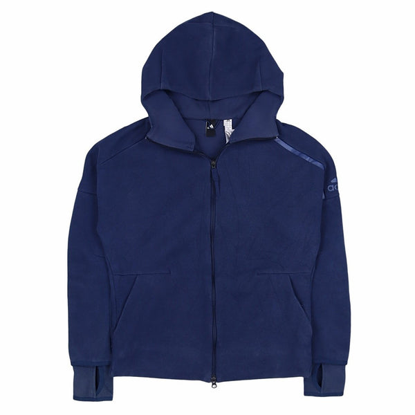 Adidas 90's Zip Up Hoodie XLarge Blue