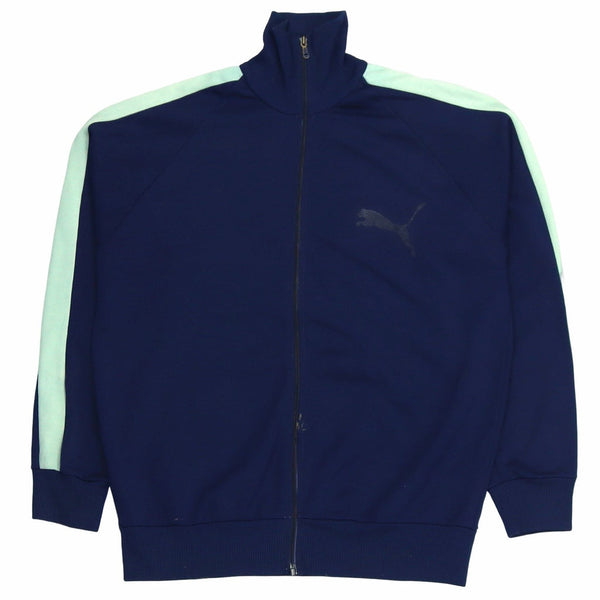 Puma 90's Spellout Zip Up Windbreaker Large (missing sizing label) Blue