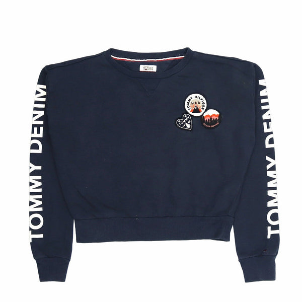 Tommy Hilfiger 90's Tommy Denim Crewneck Sweatshirt XSmall Blue