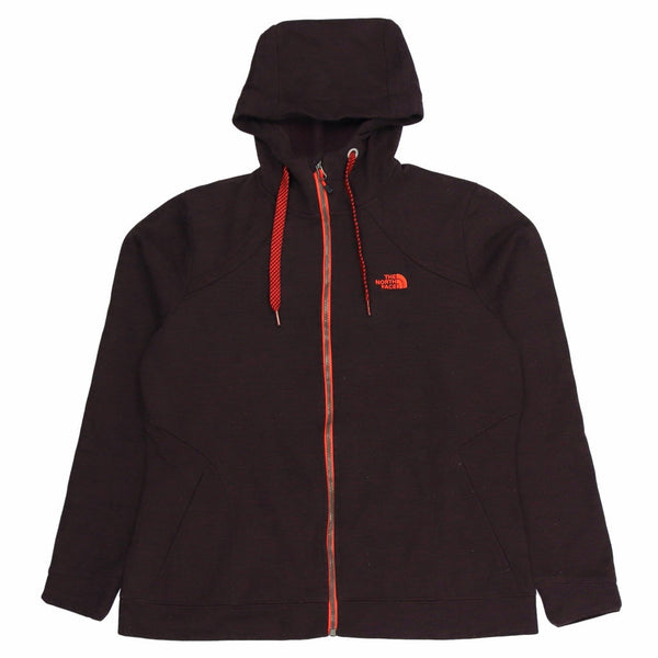 The North Face 90's Spellout Zip Up Hoodie XLarge Burgundy Red