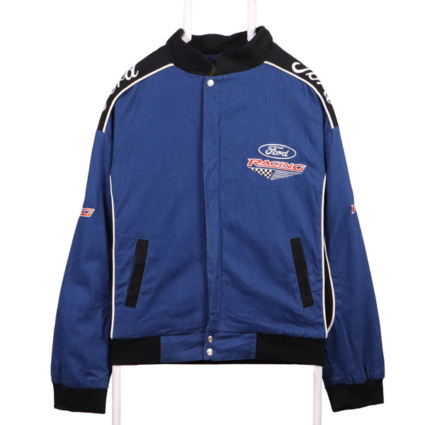 Nascar 90's Ford Racing NASCAR Nascar Jacket Large Blue