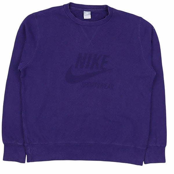 Nike 90's Spellout Heavyweight Crewneck Sweatshirt Large Navy Blue