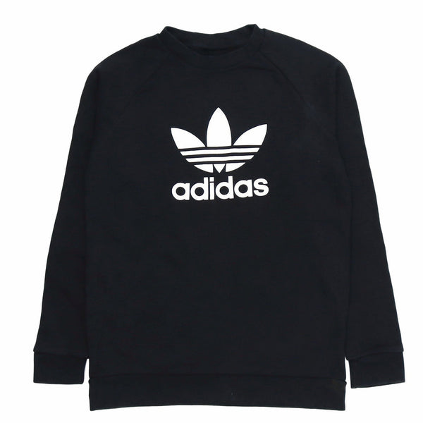 Adidas 90's Spellout Crewneck Sweatshirt Medium (missing sizing label) Black