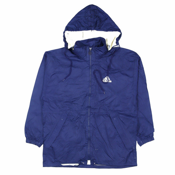 Adidas 90's Waterproof Zip Up Windbreaker Small Blue