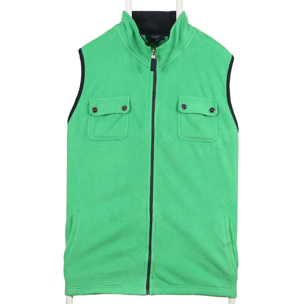 Chaps 90's Zip Up Fleece Gilet Large Green