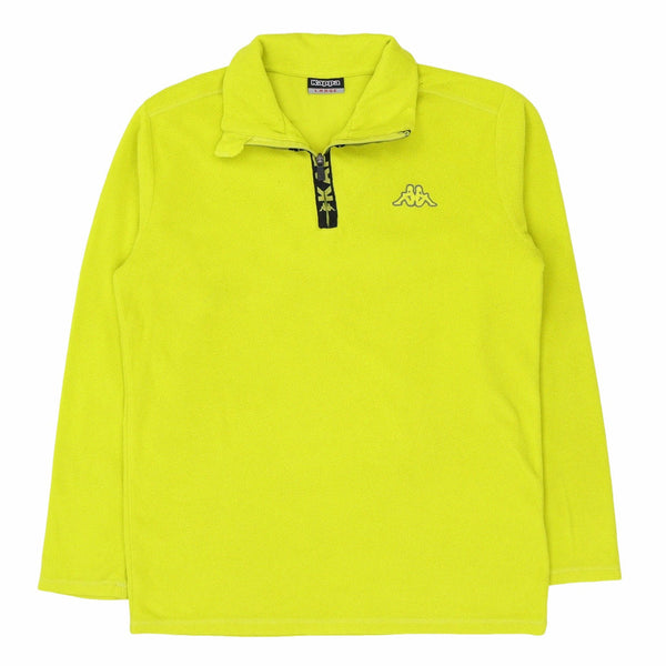 Kappa 90's Fleece Quarter Zip Sweatshirt Large Yellow