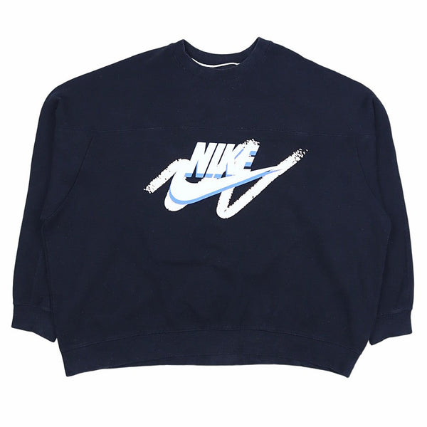 Nike 90's Retro Spellout Crewneck Sweatshirt XLarge Black