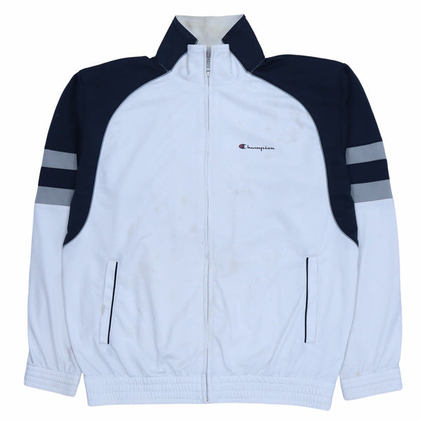 Champion 90's Track Jacket Retro Windbreaker Medium Blue