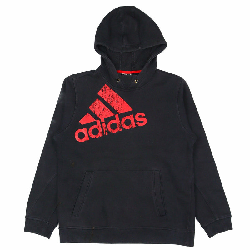 Adidas 90's Spellout Pullover Hoodie Small (missing sizing label) Black