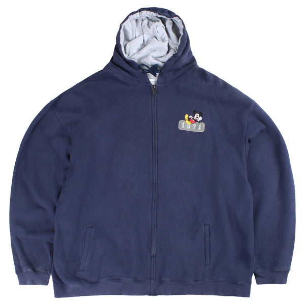 Disney  Mickey Mouse Full Zip Up Hoodie XXLarge (2XL) Navy Blue