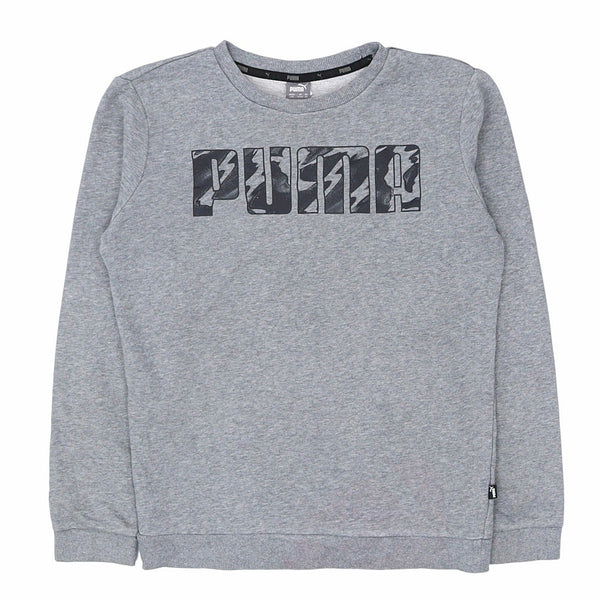 Puma 90's Spellout Crewneck Sweatshirt Large Grey