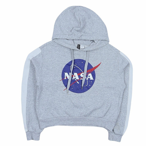 DIVIDCD 90's NASA Pullover Hoodie Small Grey