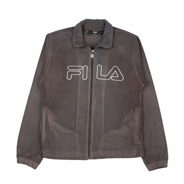 Fila 90's Spellout Zip Up Fleece Small Brown