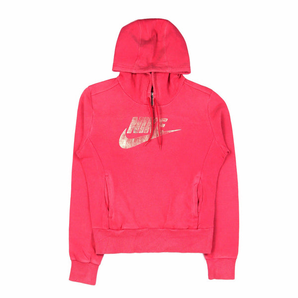 Nike 90's Spellout Pullover Hoodie Small Pink