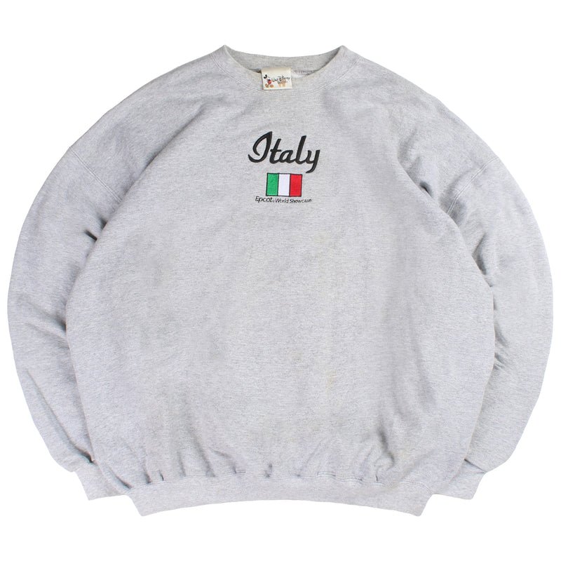 Disney  Italy Crewneck Sweatshirt Medium Grey