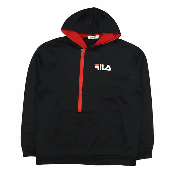 Fila 90's Spellout Quarter Zip Hoodie XXLarge (2XL) Black