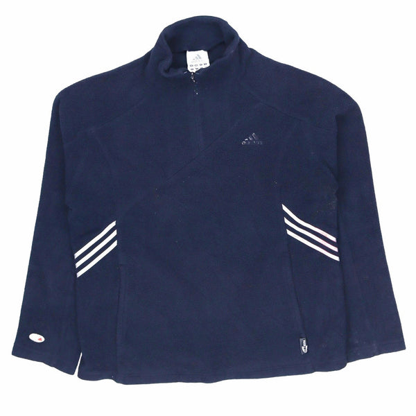 Adidas 90's Spellout Quarter Zip Fleece Medium (missing sizing label) Blue