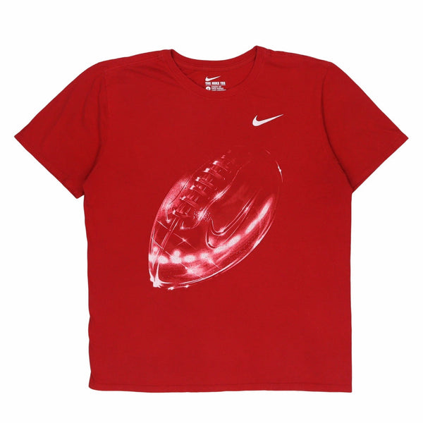 Nike 90's Swoosh American Football Short Sleeve T Shirt Large Red