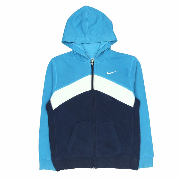 Nike 90's Swoosh Zip Up Hoodie XLarge Blue