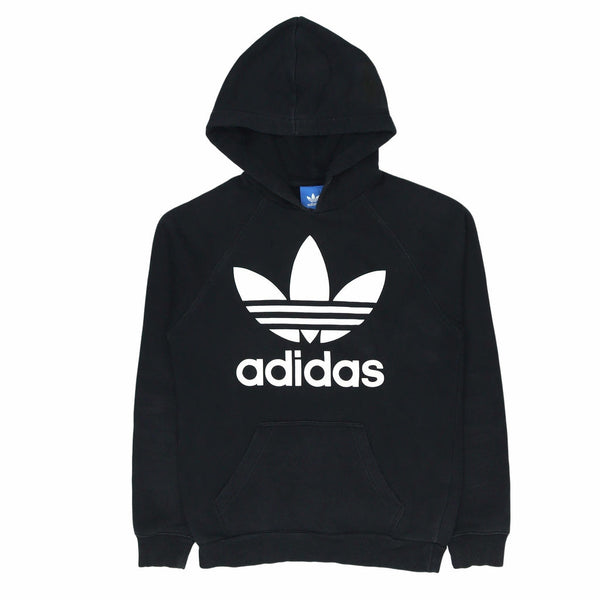 Adidas 90's Spellout Pullover Hoodie XSmall Black