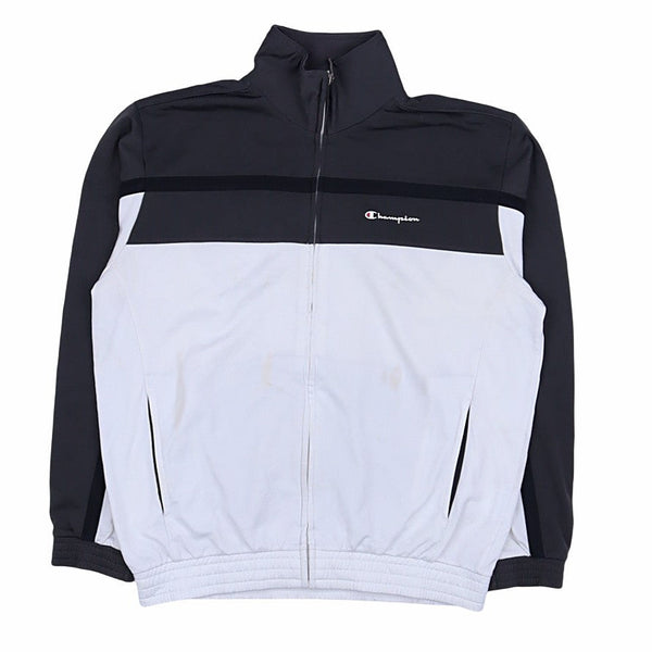 Champion 90's Spellout Zip Up Windbreaker Small Grey